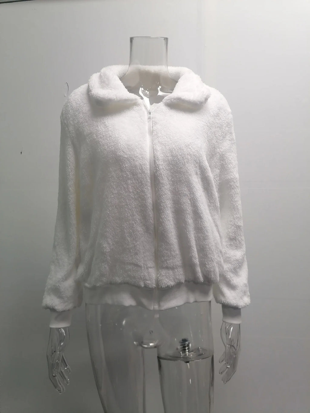 Women Thick Teddy Bear Pocket Fleece Jacket Winter Elegant Warm Coat Zip Up Outwear Overcoat Soft Fur Jacket Female Plush Coat