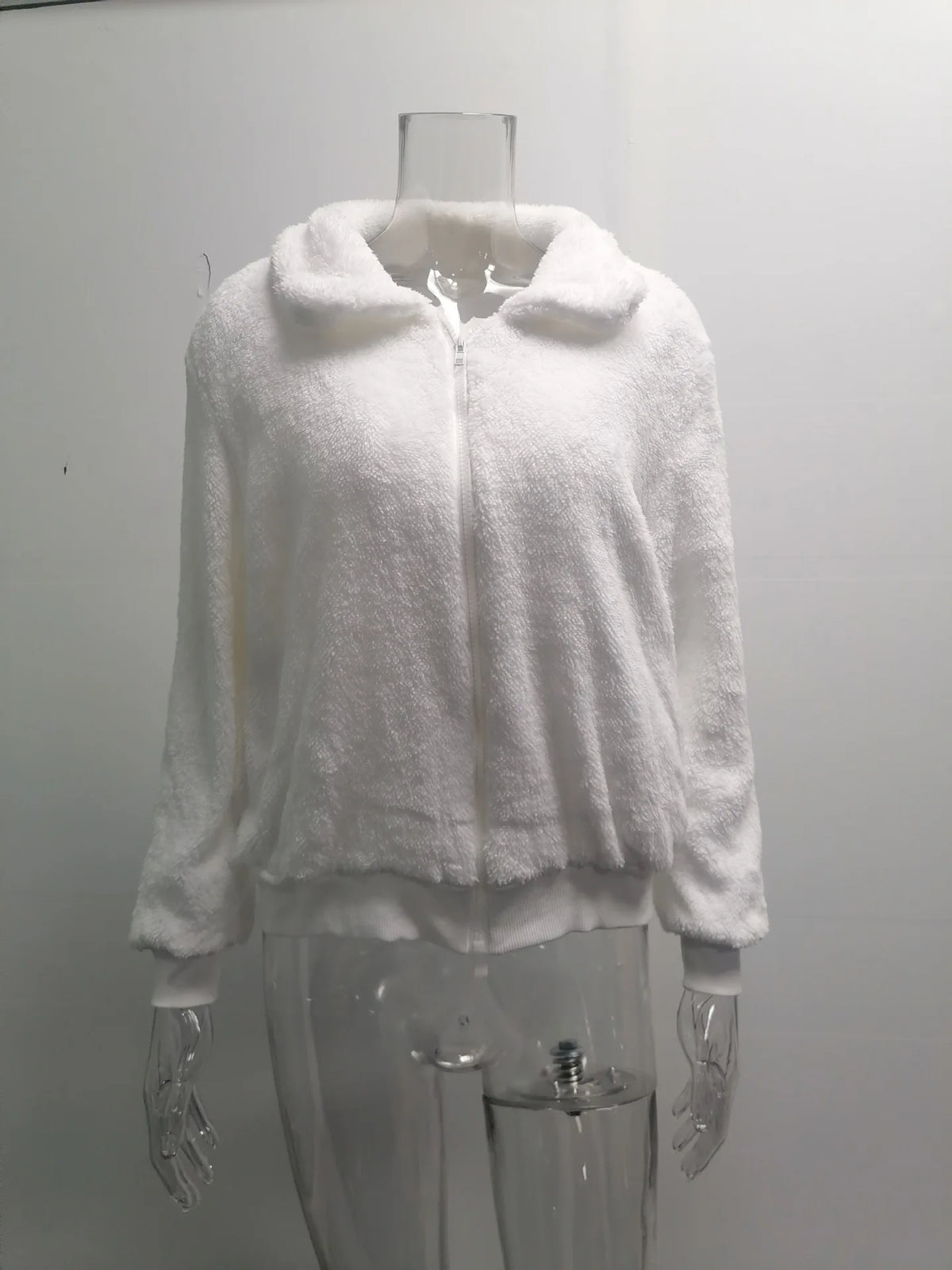 Women Thick Teddy Bear Pocket Fleece Jacket Winter Elegant Warm Coat Zip Up Outwear Overcoat Soft Fur Jacket Female Plush Coat