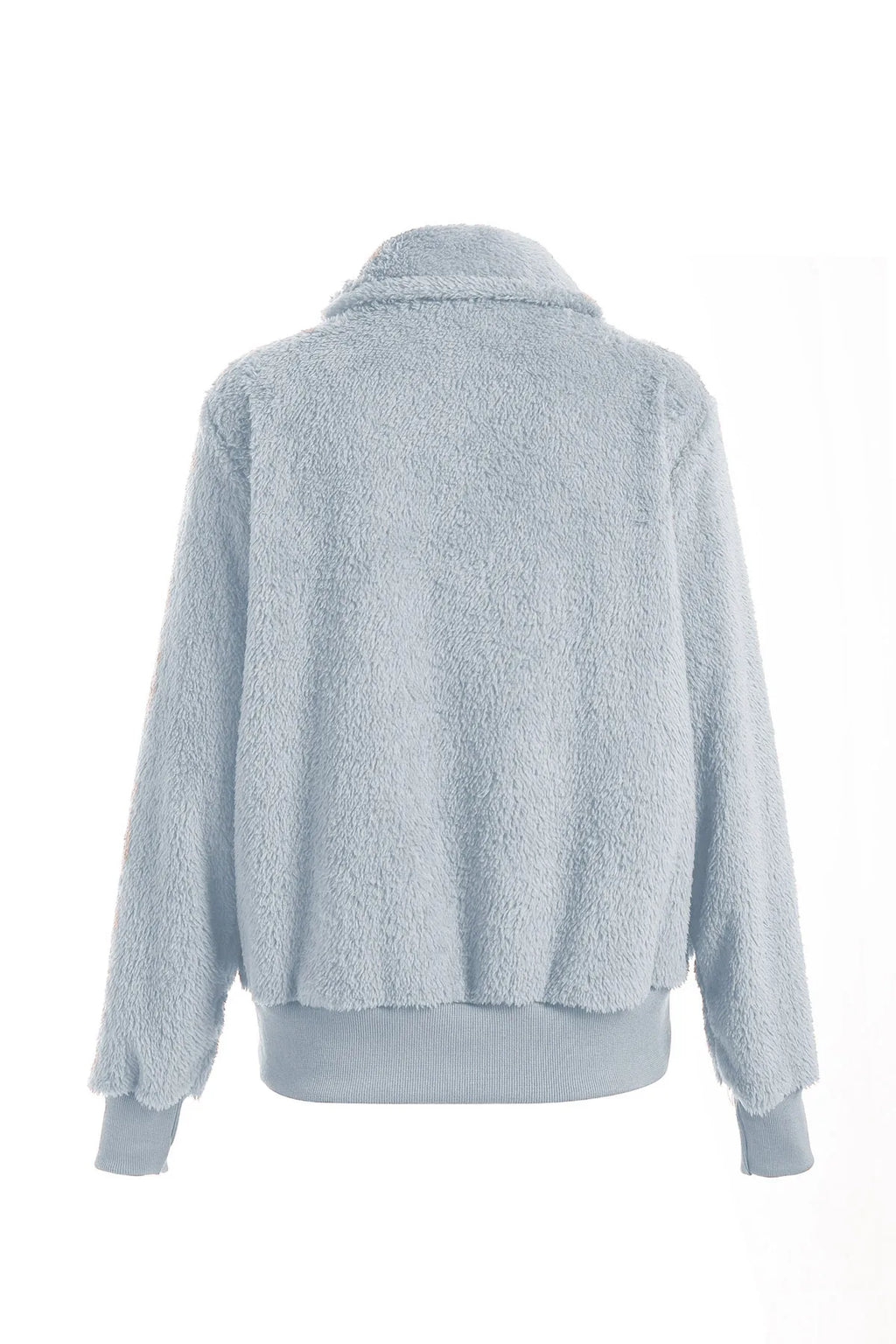 Women Thick Teddy Bear Pocket Fleece Jacket Winter Elegant Warm Coat Zip Up Outwear Overcoat Soft Fur Jacket Female Plush Coat
