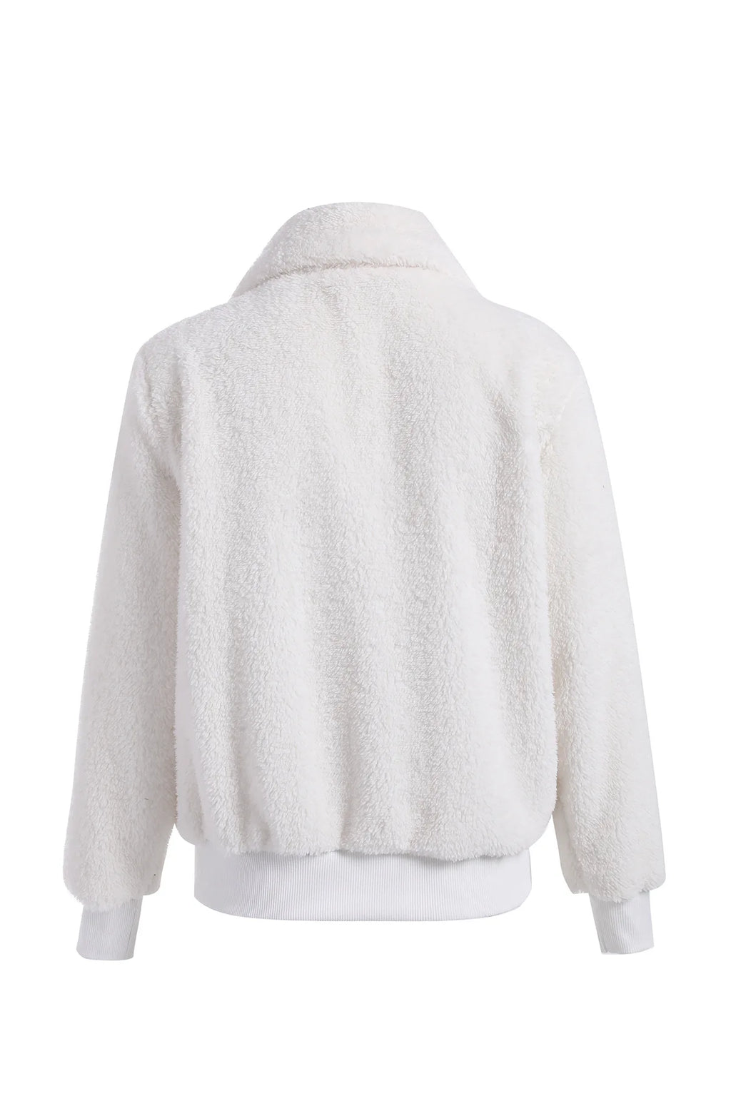 Women Thick Teddy Bear Pocket Fleece Jacket Winter Elegant Warm Coat Zip Up Outwear Overcoat Soft Fur Jacket Female Plush Coat