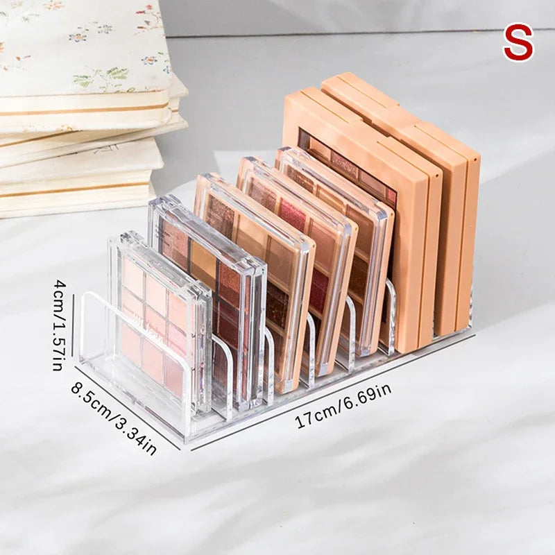 Makeup Organizer for Eyeshadow Palette Clear Acrylic Cosmetic Storage Box Desktop Multi-Grid Holder