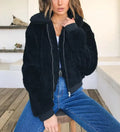 Women Thick Teddy Bear Pocket Fleece Jacket Winter Elegant Warm Coat Zip Up Outwear Overcoat Soft Fur Jacket Female Plush Coat