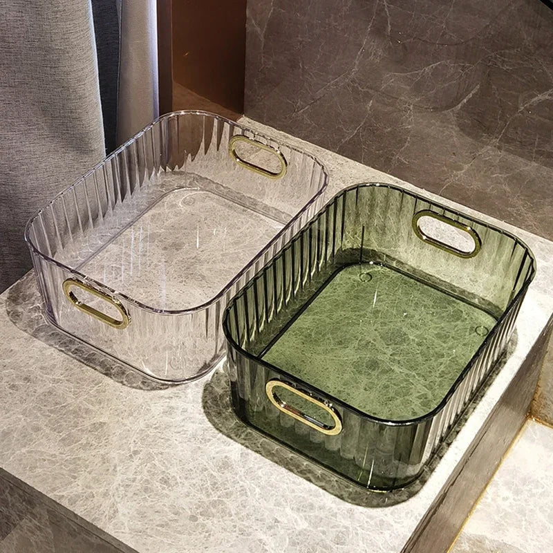 Acrylic Organizers Snacks Bathroom Organizer Rectangular Storage Makeup Clutter Bedroom Cosmetics Living Room Make Up Organizer