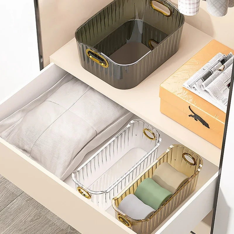 Acrylic Organizers Snacks Bathroom Organizer Rectangular Storage Makeup Clutter Bedroom Cosmetics Living Room Make Up Organizer