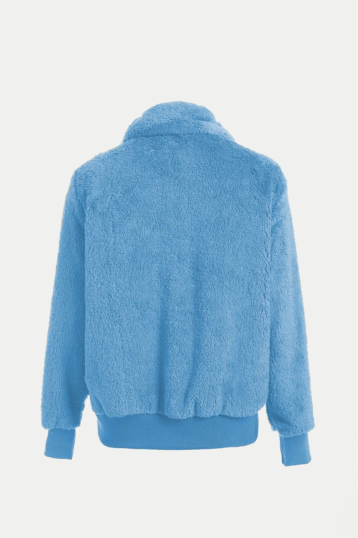 Women Thick Teddy Bear Pocket Fleece Jacket Winter Elegant Warm Coat Zip Up Outwear Overcoat Soft Fur Jacket Female Plush Coat